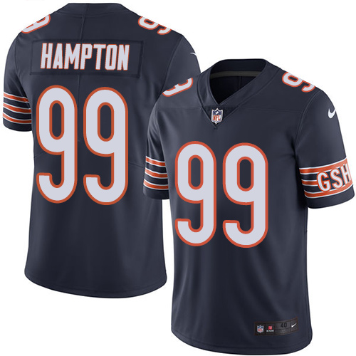 Men's Elite Dan Hampton Nike Jersey Navy Blue - #99 Rush NFL Chicago Bears